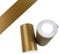 LUO YIYI Brushed Metal Look Peel and Stick PVC Self-Adhesive Wallpaper Border Board Trim Moulding Sticker Hair Line 3.93 Inch X 32.8 Feet (Gold)