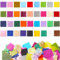 5400 Stück Seidenpapier-Quadrate, 36 Farben 2,5 x 2,5 cm Transparentpapier Bunt, Mini Regenbogen-Mosaik-Quadrate für Kunst, Handwerk, DIY, Scrunch Kunst, Klassenzimmer, Sporttreffen Bar Banddekoration