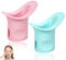 2 Stück Augenspülbecher, Hängender Silikon Tragbarer Augenspülbecher Wiederverwendbares Augenwasch Reinigungswerkzeug zum Entfernen von Staub Make-up Rückständen (Grün, Rosa)