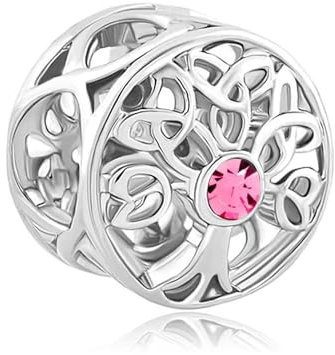 LSxAB Pin CZ Tree of Life Charms Compatible with Pandora Charm Bracelets for Mother Girlfriend Daughter Her Women