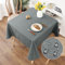 AooHome Tischdecke 140X140cm, Grau Leinen-Optik Tischdecken Abwaschbar Tischtuch aus Polyester Wasserabweisend mit Lotuseffekt, Dauerhaft Kratzfest für Wohnzimmer, Esszimmer, Balkon, Garten