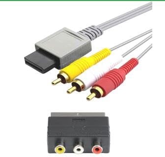 RUITROLIKER Cable AV de 1,8 m para TV RCA con adaptador de 3 RCA a euroconector para consola Wii Wii u