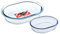 Ôcuisine® Oval Pie Dishes Small & Medium Pack of 2 Glass Baking Bread Dishes Extreme Resistance | Oven Safe - Freezer Safe - Microwave Safe | Borosilicate Glass | Made in France