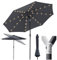 Sekey Solar-LED Sonnenschirm 330cm mit 40 LED, Windfester Gartenschirm UV 50+, Alu-Sonnenschirm mit Kurbel für Terrasse Balkon Garten