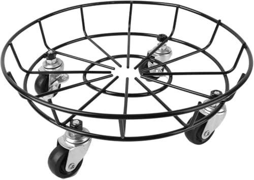 YXUANYZNB Carrito para macetas redondo de 30 cm, soporte para macetas con ruedas, ayuda de transporte de metal, para cubrir plantas, maceta, jardín, hogar, oficina, jardín