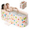 Aoykkii Tragbare Badewanne für Erwachsene 150 x 55 x 50 cm,badewanne faltbar erwachsene mit 2 Ablauflöchern,Familien Badewanne eisbad Ausgestattet mit 2 Seitenstützplatten