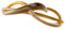1Stk Libellenspange 8er Form 8x2,5cm in hornfarben - Made in Germany - WeLoveBeads