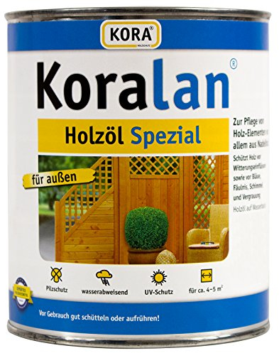 Koralan Holzöl Spezial Öl UV-Schutz Außenöl Nussbaum 0,75L