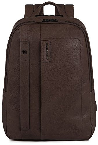 PIQUADRO Pulse Zaino porta PC, Pelle, Testa di Moro, 14