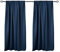 WOLTU 2er Set Gardinen, Verdunklungsvorhänge Blickdicht, Kräusebänder für Schiene, 250 g/m² Schwere Thermovorhänge kälteschutz lichtdicht, für Wohnzimmer Kinderzimmer, 140 x 175 cm, Dunkelblau