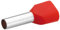 Dönges Zwillings-Aderendhülse, isoliert, 2 x 10,0 mm², 26 mm, rot (Aderendhülse Endhülse Hülse ZwillingsAderendhülse TWIN-Aderendhülse) (Pack à 100 Stück)