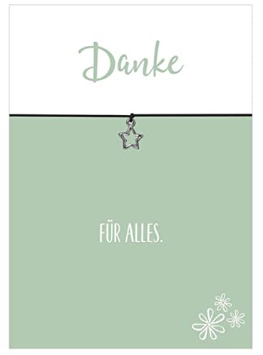 Glücksschmiedin - Dankeschön Geschenk, Wunscharmband mit Herz Anhänger und Grußkarte, handgefertigt