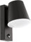 EGLO Außen-Wandlampe Caldiero, 1 flammige Außenleuchte inkl. Bewegungssensor, Sensor-Wandleuchte aus Stahl und Kunststofff, Farbe: Anthrazit, weiß, Fassung: E27, IP44