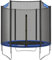 SONGMICS Trampolin Outdoor, Ø 183 cm Gartentrampolin, mit Sicherheitsnetz, Sicherheitsabdeckung, bis 100 kg belastbar, für Garten, schwarz-blau STR6FT