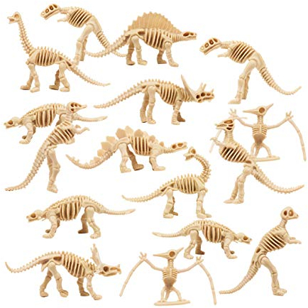 THE TWIDDLERS Dinosaurier Fossil Skelett Spielzeug für Kinder - Dino Knochen zum Ausgraben - Lernspielzeug für Jungen & Mädchen (48er Pack)