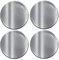 Biomar Labs 4 x 56mm Aufkleber 3D Silikon Silber Für Radkappen Nabenkappen Radnabendeckel Rad-Aufkleber Nabendeckel A 9756