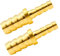 Messingschlauch, Druckminderer, Schlauchdurchmesser von 1/4-3/8, Reduziernippel für Befestiger, Kragen, Trenner, Union, Wasser, Luft, Kraftstoff (2er Pack)
