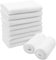 ZOLLNER 10er Set Seiftücher in 30x30 cm - saugstarke und Flauschige Waschlappen aus Baumwolle - waschbar bis 95°C - mit praktischem Aufhänger - in weiß - Hotelqualität