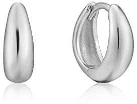 Ania Haie Damen-Creolen Luxe Huggi Hoop 925er Silber One Size, Silber 32014113