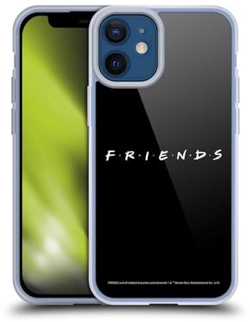 Head Case Designs Offizielle Friends TV Show Schwarz Logos Gelhülle [Militärischer Schutzgrad] Kompatibel Mit Apple iPhone 12 Mini Und Kompatibel Mit MagSafe