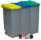 Denox PK3334 Pack Reciclaje Reciclo 85 litros Cerrado c/u: 255 litros totales, en 3 contenedores, en Colores Azul/Verde/Amarillo