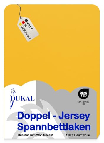 Dukal | Spannbettlaken für Laufgitter Krabbelgitter Laufstall | 75x100 cm | aus hochwertigem DOPPEL-Jersey | 100% Baumwolle | Farbe: Gold