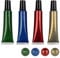 Ideen mit Herz Perlen-Pen Set metallic | 4 Pens à 25 ml | Perlen-Optik für Papier, Textilien, (rot, gold, blau, grün)