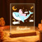Soview 3D LED Lampe Nachtlicht Kinder Personalisiert mit Name Arcyl Nachtlampe Raumdekoration Geschenk für Baby mädchen junge Geburtstag Weihnacht Wal