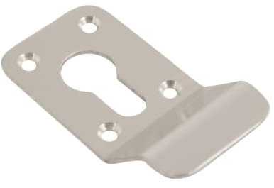 Vibe Cylinder Pull Euro 90x45mm on Satin Anodised Aluminium, Front Door Pull for Use on Doors for Security, Cylinder Lock with Curved Finger Grip, Latch Pull, Front Door Handle for Cylinder Locks