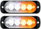 Willpower 2 Stück 4 LED Stroboskoplicht, Bernstein, Weiß, Seitenmarkierungsleuchten, Auto, 12 V, 24 V, LED-Lichtleiste, Blinklicht, Sicherheit für Anhänger, Nutzfahrzeuge, Boote, Traktor, Fahrzeug