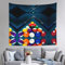 PartyUnix Wandteppich mit Billarddrucken, 152,4 x 130,8 cm, horizontaler Wandbehang, Schlafzimmer, Wohnzimmer, Stoff, Heimdekoration, ästhetischer Wandteppich, erschwinglich