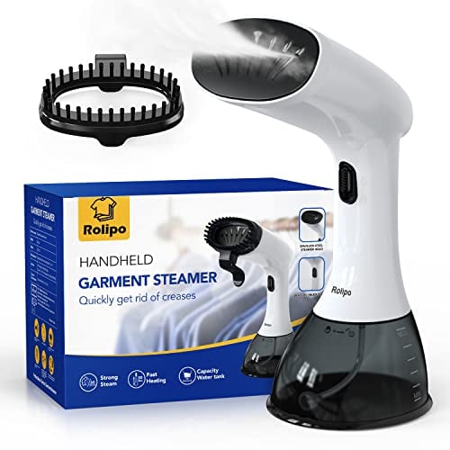 Rolipo Ferro da Stiro Verticale,Stiratrice Verticale, Serbatoio Acqua 400ml, Vapore 30g/min togliere le pieghe Facile e Veloce, Lunghezza Linea 2.1m, Bianco