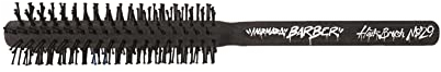 BARBER MARMARA Föhnbürste Stylingbürste No.29 Schwarz - Rundbürste rund - Haarbürste Herren - Bart Bürste Haare Männer - Rundbürste klein - Round Brush - Haar Bürste Holz bartbürste