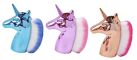 FRCOLOR 3pcs Nail Dust Brush Unicorn Design Nail Brush for Cleaning Art Gentle Skin