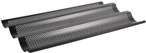 PRETYZOOM 1stk Baguetteform Mit Drei Rillen Französische Brotpfanne Hot-dog-tablett Italienisches Brot Pan Laib Blech Hotdog Brötchen Zinn Toast Rostfreier Stahl Kuchenform