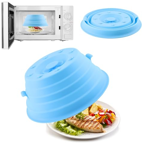 dellyy Faltbare Mikrowellenhaube mit Magnet 28cm, Mikrowelle Abdeckhaube zum Abdecken der Speisen