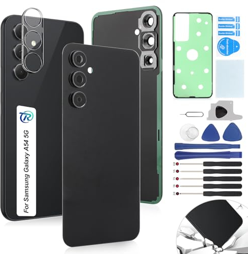 RongZy Coperchio Batteria per Samsung Galaxy A54 5G Coperchio Posteriore per Galaxy A54 5G SM-A546 Cover Batteria per Telefono Sostituzione Copribatteria(Nero)