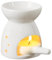 Portacandele in ceramica TRIXES - Bruciatore per oli essenziali e cera - Bianco