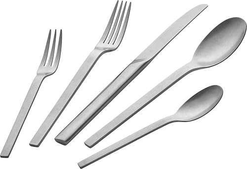ZWILLING - Juego de 30 cubiertos de mesa para 6 personas, acero inoxidable 18/10 de alta calidad, martillado, serie mínima vintage