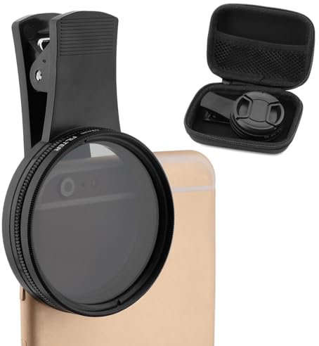 52 mm Polari/ZED Kamera-Objektiv, Telefon, universelles CPL-Filter-Clip-Set, tragbares Telefon, Polarisationslinsenfilter für Handys, Kamera-Assistenten, Objektiv- und Effektfilter (schwarz)
