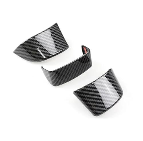 ARRPO 3 Stück Kohlefaser-Textur-Innenlenkrad-Panel-Abdeckungsverkleidung, for VW, for Golf 5 MK5, for Passat B6, for Jetta MK5, for TIGUAN Accesorios Lenkradbezüge für Autos
