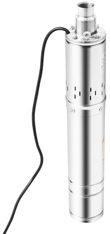 Bomba para pozos profundos, 500 W, 2850 r/min, caudal de 2 m³/h, bomba sumergible para tuberías, bomba de jardín, impermeabilidad IP68, para pozos de jardín, riego industrial y doméstico