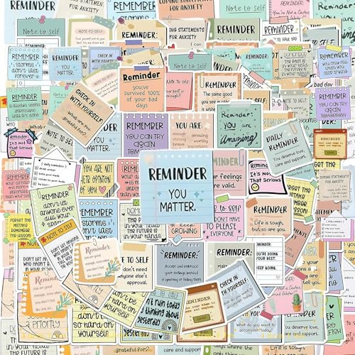 100 Pcs Journal Stickers Set, Positive Affirmation Motivational Stickers Inspirational Mental Health Journal for Laptop Scrapbook Journal Scrapbook Wall Sticker