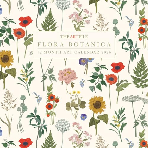 The Art File - Wandkalender 2026 quadratisch 30 x 30 cm - Floral Botanica