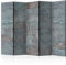 decomonkey Paravent Raumteiler Innen Beton 225x172 cm 5 Teilig Beidseitig Room Divider Wall Raumteiler Stehend Trennwand Sichtschutz Spanische Wand Sichtschutzwand Wohnzimmer Holz Mauer