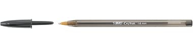 Kugelschreiber Cristal® Large, Strichstärke 0.6mm, Schaft transparent, schwarz
