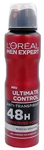 Loreal Men Expert Ultimate Control Anti Transpirant Deo Spray 48h Effektiver Schutz, Relaxend holziger Duft, 2er Pack (2x150ml)