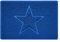 Nicoman Star Shape Embossed Entrance Door Mat Non Slip Dirt Trapper PVC Spaghetti Mat with Rubber Base, Jet Washable Quick Drying Doormat Indoor or Outdoor - (Small, Blue, 60 x 40cm)