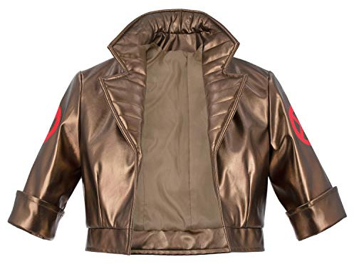 C-ZOFEK Damen Hero Cosplay Jacke Hohe Taille PU Leder Mantel für Halloween