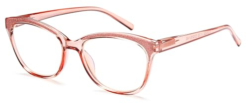 NEW VISION Occhiali da Lettura Donna, Occhiali Luce Blu, Occhiali da Lettura, UV400 Occhiali anti Luce Blu per Uomo Donna, NV1157 (ROSA, 3, x)